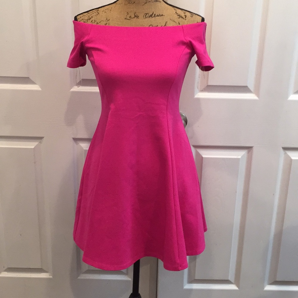 Off Shoulder Pink Dress M